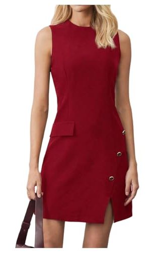 Women's Formal Dresses 2025 Summer Sleeveless Short Dress Elegant Bussiness Office Outfits