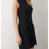 317jhW6JmxL.jpg Women's Crew Neck Sleeveless Mini Dresses Split Button Elegant Formal Dresses