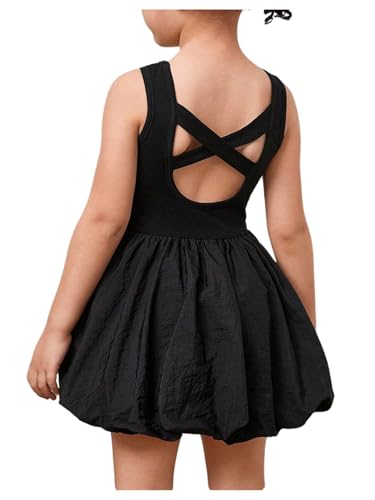 31EdscrRNRL.jpg Toddler Girl's Summer Bubble Dress Sleeveless A Line Party Birthday Short Tank Dresses