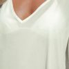 Women V-Neck Slit Mini Cover-Up Dress Casual Summer Short Sleeves Solid Cover Up