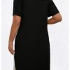 31NFFRaNbpL.jpg Women's Plus Size Dress Cold Shoulder Color Block Short Sleeve T Shirt Dress Casual Summer Dresses