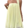 31XHxwZxRUL.jpg Women's Y2k Tube Mini Dress Sleeveless Party Beach Summer Flowy Sundresses with Scarf