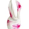 31meQ0E4qiL.jpg Women's Club Halter Cowl Neck Dress Draped Going Out Open Back Cocktail Mini Dresses Party Clubwear