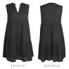 31yQTW6stxL.jpg Women's Ruffle Beach Mini Dress Split V Neck A Line Sleeveless Geometric Stripe Tropical Leaf Pattern Summer Dresses