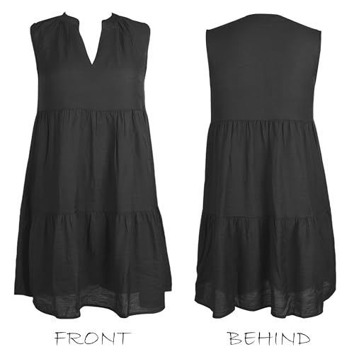31yQTW6stxL.jpg Women's Ruffle Beach Mini Dress Split V Neck A Line Sleeveless Geometric Stripe Tropical Leaf Pattern Summer Dresses