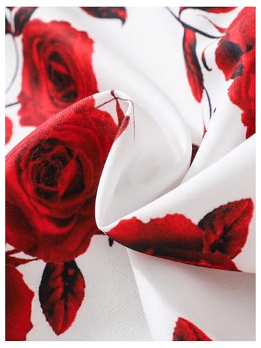 Girl's Floral Midi Dress Crew Neck Sleeveless Bow Knot A Line Summer Boho Tank Dresses
