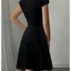 41A4AF4V9NL.jpg Women's Summer Dress Square Neck Cap Sleeve A Line Flared Short Dresses