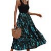 41Af12tA9OL.jpg Women's Scoop Neck Button Front Tank Dress Sleeveless Floral Print Mini Dresses