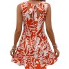 41BsJyFHZaL.jpg Women's Boho Knot Back Sleeveless Swing Shift Dress Flounce Ruffle Hem Summer Dresses