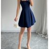 41CfVF7xcAL.jpg Women's Summer Dresses Square Neck Sleeveless A Line Mini Dress Party Cocktail Short Dress
