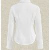 Women's Button Down Long Sleeve Blouse Collared Slim Fit Dress Shirts with Tie