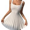 41FPEIDWL2L.jpg Women's Summer Sleeveless Knit Sweater Dress Scoop Neck Flowy Beach Mini Dresses Date Outfits