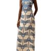 41HGyJoQZxL.jpg Women's Summer Maxi Dress Boho Print Tie Shoulder Spaghetti Strap Cut Out Tie Back Cami Dresses Sundress