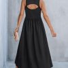 Formal Dress for Women 2025 Party Round Neck Knit Tank Top Cutout Sleeveless Pockets Maxi Dress