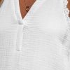 Women Swimsuit Coverup V Neck Sleeveless Beach Cover Ups Dress Lace Trim Vacation Outfits for 2025