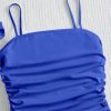 41L2r6bxKlL.jpg Girl's Ruched Sleeveless Bodycon Pencil Cami Midi Dress with Hair Scrunchies