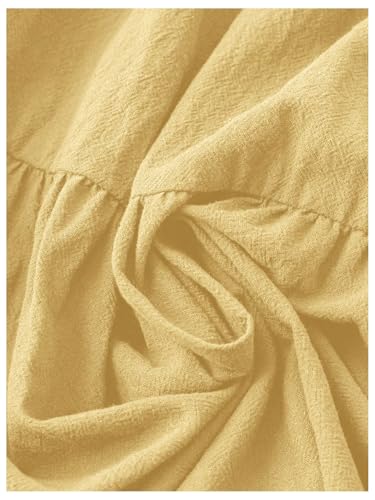 Women's Strapless Tube Mini Dress Sleeveless Shirred Tie Front Ruffle Hem A Line Summer Dresses