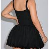 41MVRouM4AL.jpg Women's Plus Size Square Neck Sleeveless A Line Bubble Dress Y2k Mini Dresses