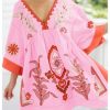 Women's Boho Print Summer Dress V Neck Half Sleeve Babydoll Flowy Loose Vacation Short Dresses