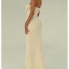 41VIwsfsPZL.jpg Women's Summer Crochet Tube Maxi Dress Tie Front Strapless Sleeveless Bodycon Knit Long Dresses