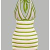 41VZUJ2zcvL.jpg Women's Striped Backless Halter Mini Dresses Sleeveless Bodycon Vacation Knit Dress