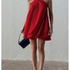 41XJJgt-iEL.jpg Women's Summer Halter Dress 3D Floral Ruffle Swing Flowy Beach Mini Dresses
