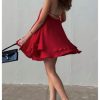 41aG3hI9fRL.jpg Women's Summer Halter Dress 3D Floral Ruffle Swing Flowy Beach Mini Dresses