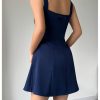 41aJEpxZl9L.jpg Women's Summer Dresses Square Neck Sleeveless A Line Mini Dress Party Cocktail Short Dress