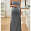 41axjQBkKYL.jpg Women's Maternity Dress Sleeveless Spaghetti Strap Summer Long Pregnancy Dresses