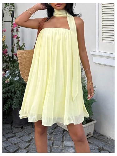 41iTSncNL7L.jpg Women's Y2k Tube Mini Dress Sleeveless Party Beach Summer Flowy Sundresses with Scarf