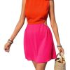 41lFqaCkIPL.jpg Women's Color Block Tank Dress Crew Neck Sleeveless Cut Out A Line Summer Mini Dresses