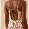 Women's Floral Print Cami Dress Spaghetti Strap A Line Flared Flowy Short Summer Dresses Sundress