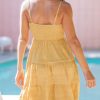 41r4EBCrF7L.jpg Women Ruffle Mini Summer Dress Spaghetti Straps Square Neck Backless Smocked Bodice A Line Spring Beach Dresses
