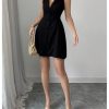 41s02vzzlAL.jpg Women's Summer Mini Dress Button Down Sleeveless Collared V Neck Business Casual A Line Dresses