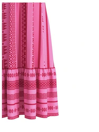 41s27KGSETL.jpg Women's Summer Boho Printed Maxi Dress Spaghetti Strap Ruffle Hem Flowy Long Cami Dresses Sundress