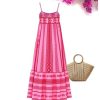 41wlLj-jrZL.jpg Women's Summer Boho Printed Maxi Dress Spaghetti Strap Ruffle Hem Flowy Long Cami Dresses Sundress