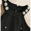 41ydEBFT3L.jpg Girl's Pearl Halter Dress Sleeveless Ruffle Hem Color Block Cute Birthday Midi Dresses