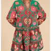510oXdmnFRL.jpg Women's Floral Print Summer Short Dresses Boho Beach Long Sleeve Button Down Flowy Smock Dress