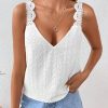 511hWyrshGL.jpg Women's Contrast Lace Backless Tank Top V Neck Sleeveless Shirts Top