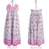 515I6fl0VGL.jpg Women Backless Floral Summer Dress Plunging V Halter Neck Spaghetti Strap Ruffle Casual Beach Holiday Maxi Dress