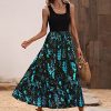 517ID4LKMLL.jpg Women's Scoop Neck Button Front Tank Dress Sleeveless Floral Print Mini Dresses
