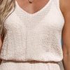 519GgpycanL.jpg Women Swimsuit Cover Up V Neck Sleeveless Waffle Knit Beach Coverup Dress
