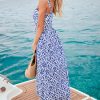 51AkKsXFBdL.jpg Women Ruffle Summer Dress 2025 Square Neck Straps Button Front Casual Sundress Holiday Vacation Beach Maxi Dress