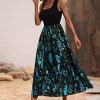 51Bg8HK3XdL.jpg Women's Scoop Neck Button Front Tank Dress Sleeveless Floral Print Mini Dresses
