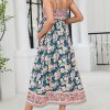 Maternity Maxi Dresses Floral Square Neck Smocked Baby Shower Ruffled Flowy Fashion Casual Summer Pregnancy Dress