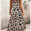 51Okl2pFsL.jpg Women's Plus Size Leopard Print Sleeveless Loose Flowy Maxi Cami Dress Summer Going Out Outfits