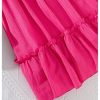 51aFNmQte0L.jpg Girl's Birthday Dresses Sleeveless Square Neck Shirred Ruffle Flowy Summer Short Dress