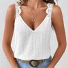 51agxWXyMnL.jpg Women's Contrast Lace Backless Tank Top V Neck Sleeveless Shirts Top