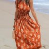51bSTyhhwsL.jpg Women's One Shoulder Floral Printed Sleeveless Smocked Waist Maxi Dress Summer Boho Long Dress