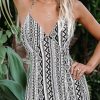 Women's Backless Halter Neck Dress Spaghetti Strap Tie Dress Smocked Waist Flounce Hem Maxi Dresses